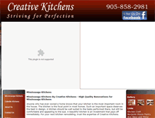 Tablet Screenshot of creativekitchens.ca